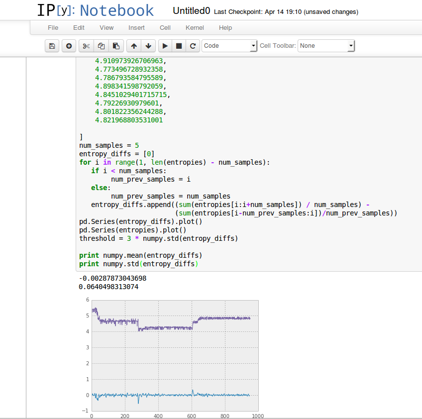 Using ipython to analyze some eideticker data